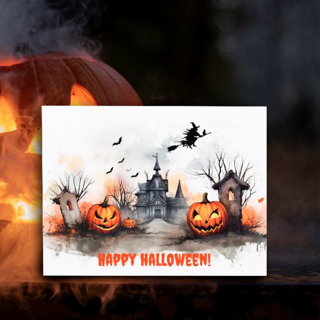 Postal Bruja de calabaza de la casa embrujada (Subido por el creador)