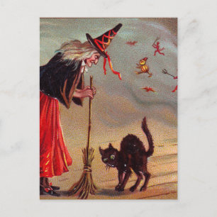 Postal Bruja de Halloween