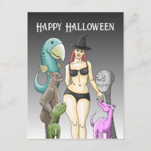 Postal Bruja de Halloween