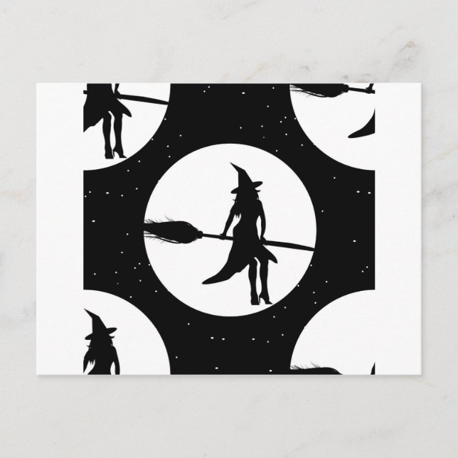 Postal bruja de halloween (Anverso)