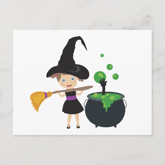 Postal Bruja de Halloween (Anverso)