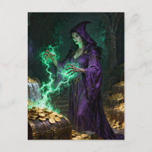Postal Bruja de magia del dinero