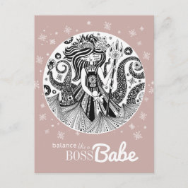 Postal Bruja del mar de Gingerbread | Rosa de oro Rosa os