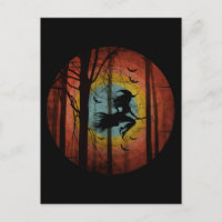BRUJA EN ESCOBA EN EL BOSQUE FORESTAL