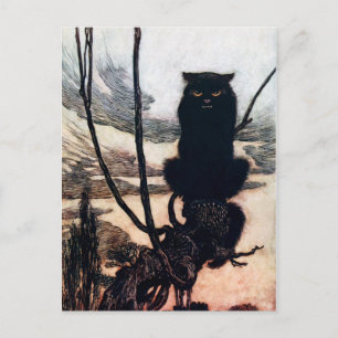 Postal Bruja en forma de gato