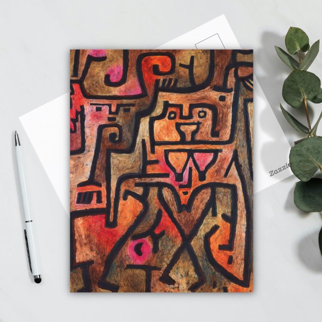 Postal Bruja forestal, Paul Klee Resumen de Arte (Subido por el creador)
