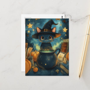 Postal Bruja Gatita