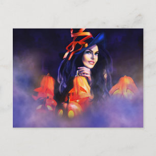 Postal Bruja Jack-O-Lantern