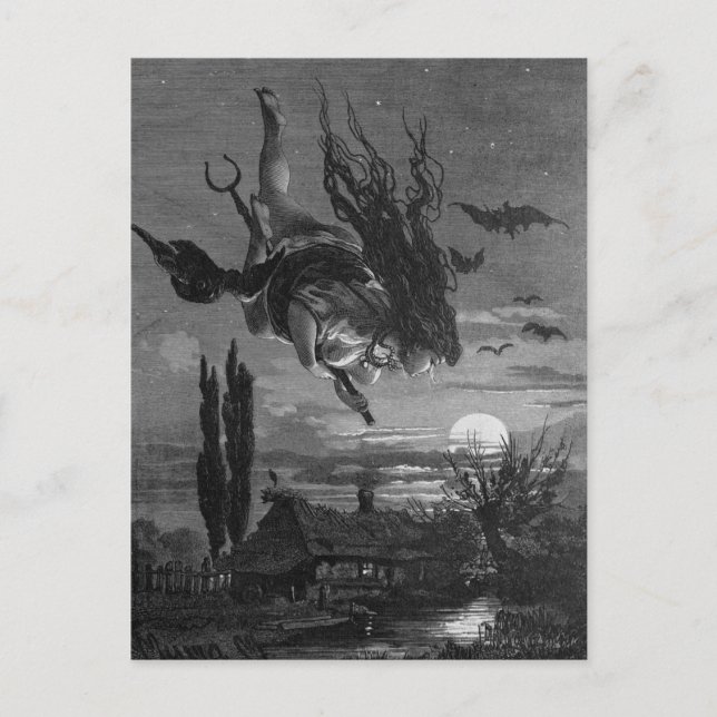 Postal Bruja rusa: La pintoresca Rusia (Anverso)