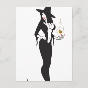 Postal bruja vamp de halloween