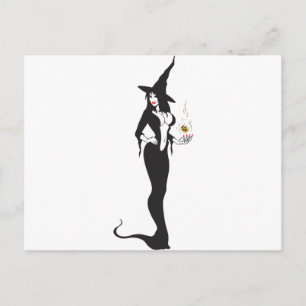 Postal bruja vamp de halloween