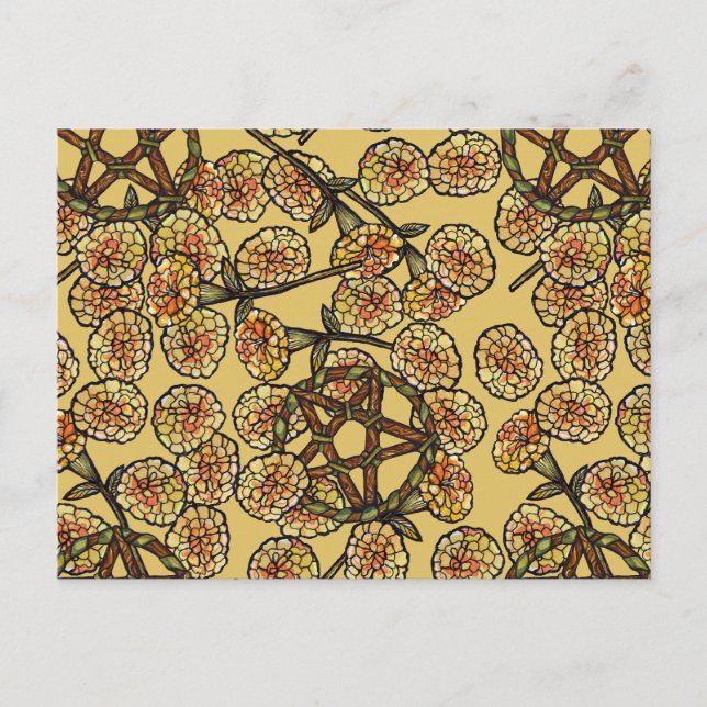 Postal Bruja Verde Pentáculo Brujas del Seto              (Anverso)