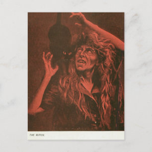 Postal Bruja y su gato