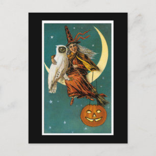 Postal Bruja y su lechuza