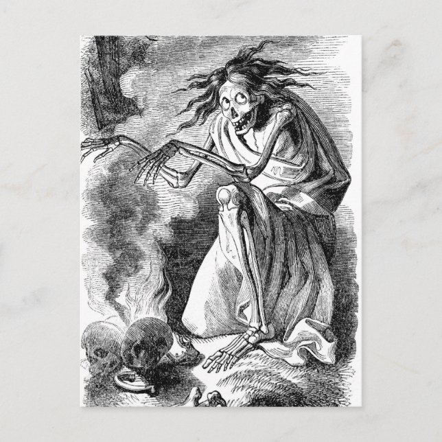 Postal Bruja zombie de Elfinland Wud (Anverso)