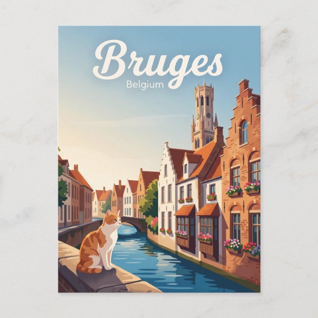Postal Brujas Bélgica (Anverso)