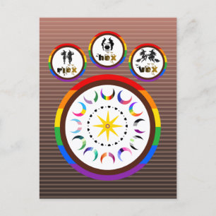 Postal Brujas Flex. Hex. Vex. Positivas Corporales LGBTQI