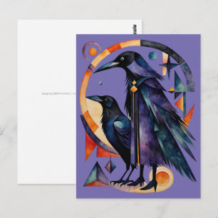 Postal Brujas Modernas - una obra de arte abstracta 4 - F
