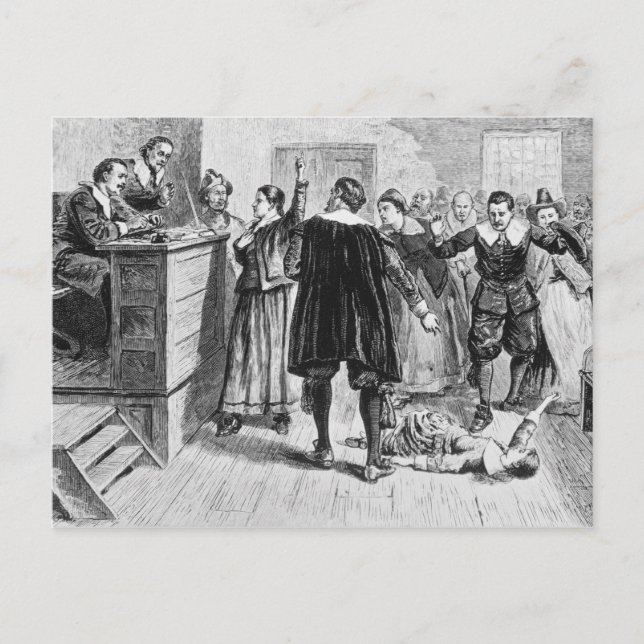 Postal Brujería en la aldea Salem (Anverso)