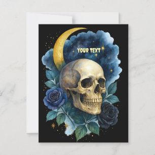 Postal Brujería estética floral gótica Halloween espeluzn