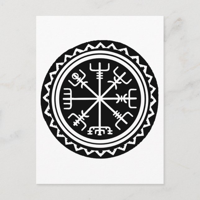 Postal Brújula Vikinga Vegvisir (Anverso)