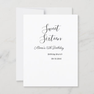 Postal Brunch de cumpleaños sweet sixteen nombre 16 cumpl
