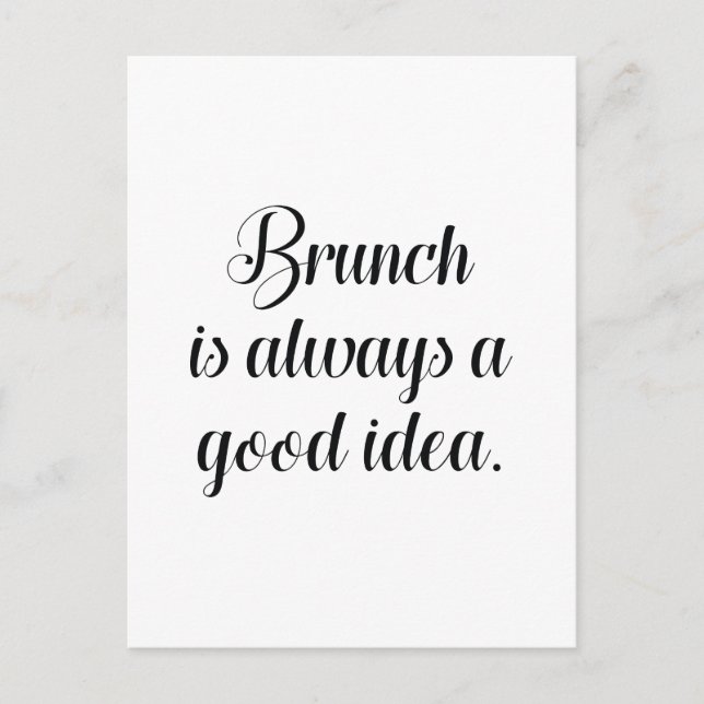 Postal Brunch Es Siempre Una Buena Idea (Anverso)