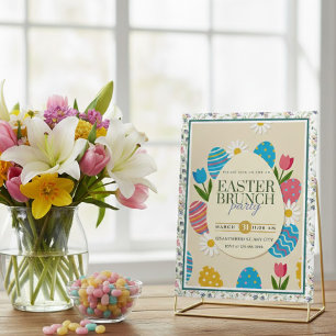 Postal Brunch moderno de Pascua   Jardín de primavera de 