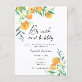 Postal Brunch y ducha de novia con burbujas