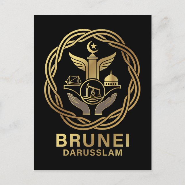 Postal Brunéi Darussalam Sudeste Asiático (Anverso)