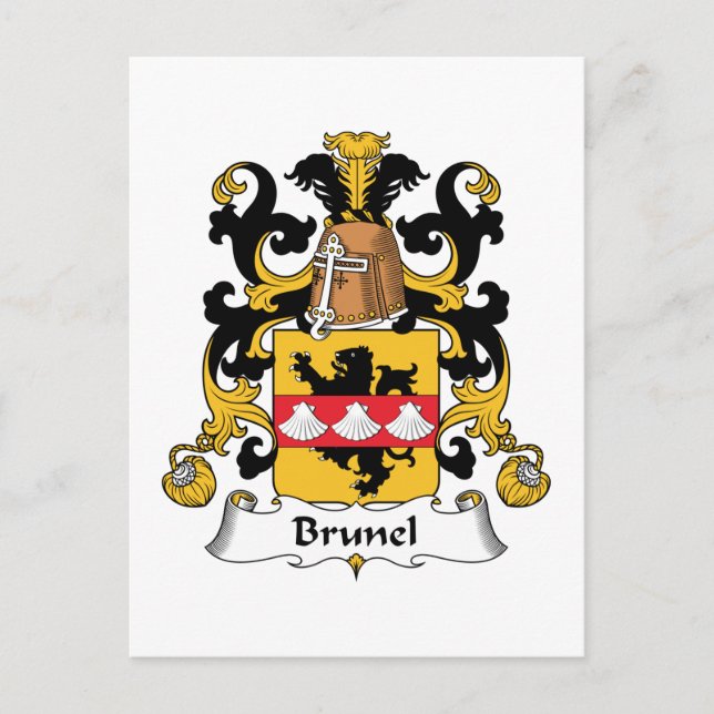 Postal Brunel Family Crest (Anverso)