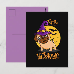 Postal Bruno el Bulldog francés de brujería