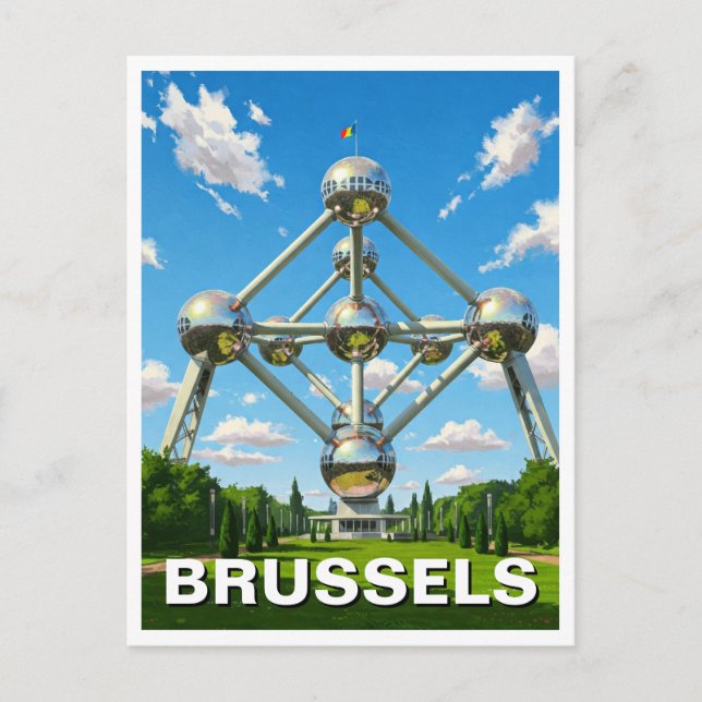 Postal Bruselas Bélgica Atomium Travel (Anverso)