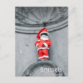 Postal Bruselas Bélgica Manneken Pis foto