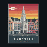 Postal Bruselas, Bélgica Pintura de época<br><div class="desc">Bruselas,  pintura estilista belga</div>