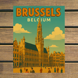Postal Bruselas, Bélgica Viaje Histórico Gótico