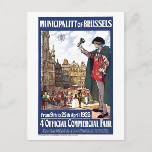 Postal Bruselas, centro de la ciudad, feria comercial, vi