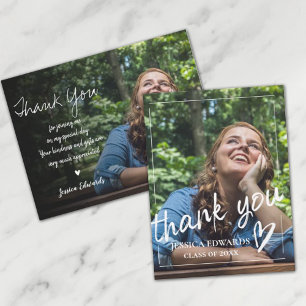 Postal Brush Font Script 2023 Graduation Photo Thank You