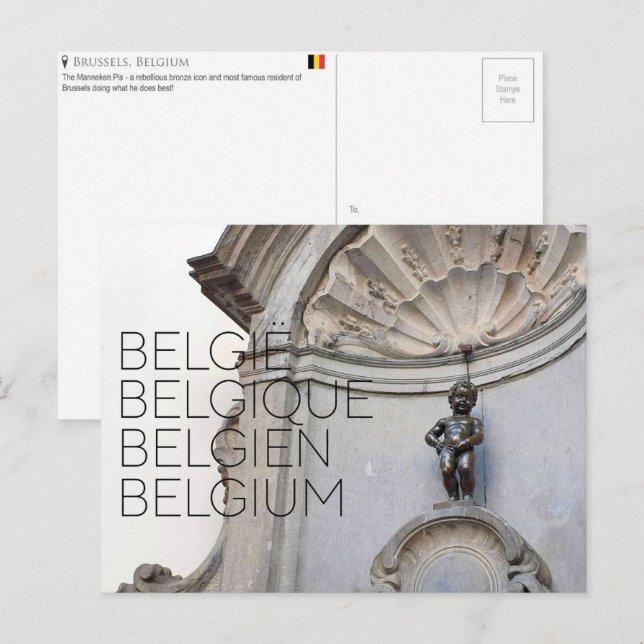 Postal Brussels, Belgium Travel Postcard (Anverso / Reverso)