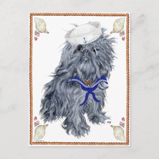 Postal Brussels Griffon Sailor (Anverso)