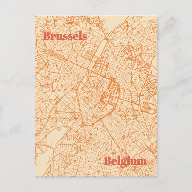 Postal Brussels Map (Anverso)