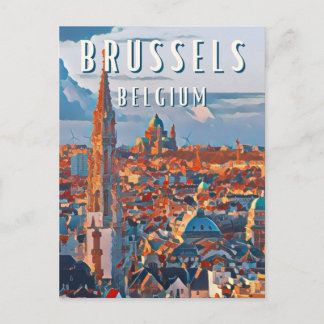 Postal Bruxelles, la capitale de la Belgique et d'Europe