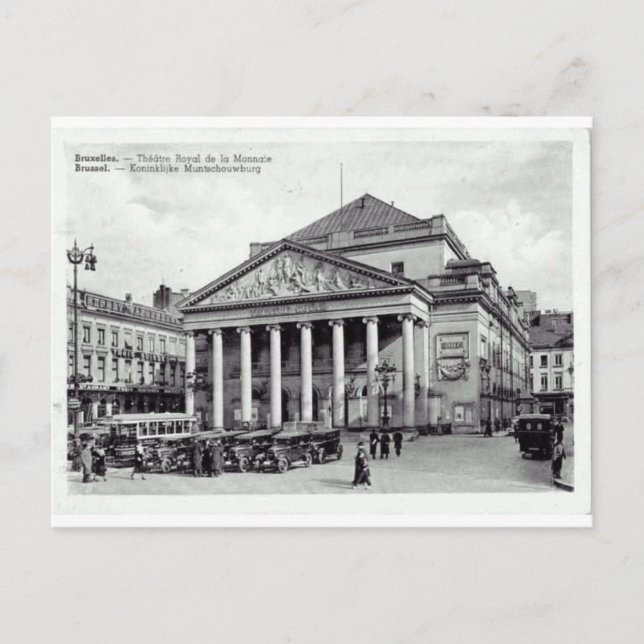 Postal Bruxelles, Teatro Real de Bélgica (Anverso)