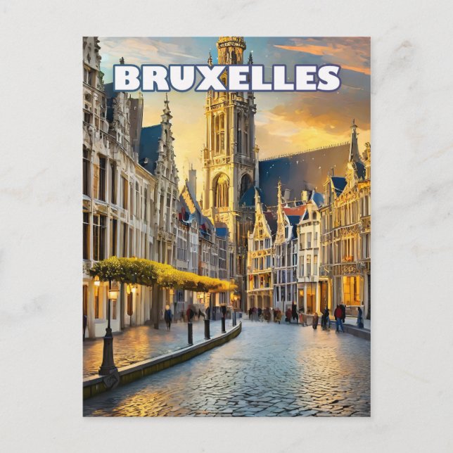 Postal Bruxelles, ville de contrastes et de charmes (Anverso)