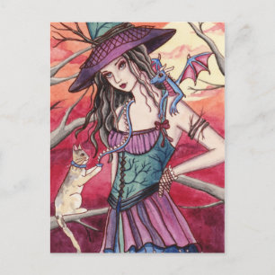 Postal Bryanne - Postcard de bruja Dragon