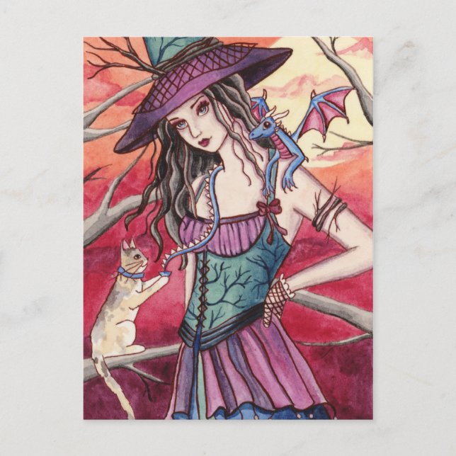 Postal Bryanne - Postcard de bruja Dragon (Anverso)
