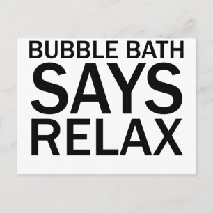 Postal BUBBLE BATH DICE RELAX Funny Bathtime T-Shirt