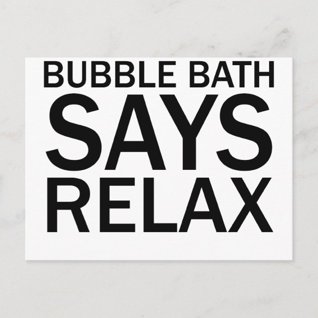 Postal BUBBLE BATH DICE RELAX Funny Bathtime T-Shirt (Anverso)
