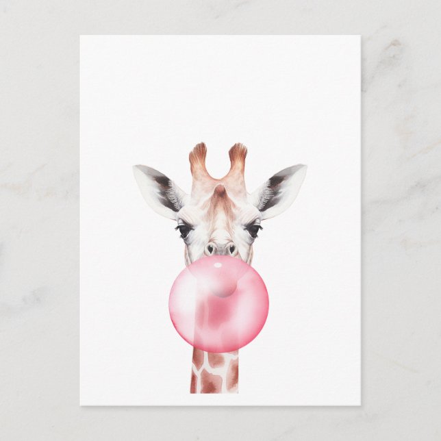 Postal Bubblegum Giraffe (Anverso)