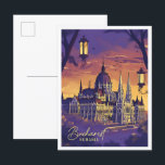 Postal Bucarest Rumanía Ilustracion de viajes de arte vin<br><div class="desc">Bucarest Rumanía Ilustracion de viajes de arte vintage</div>